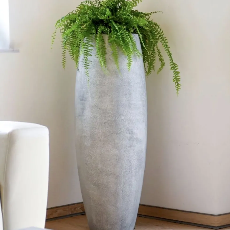Bodenvase Cara Betonoptik grau
