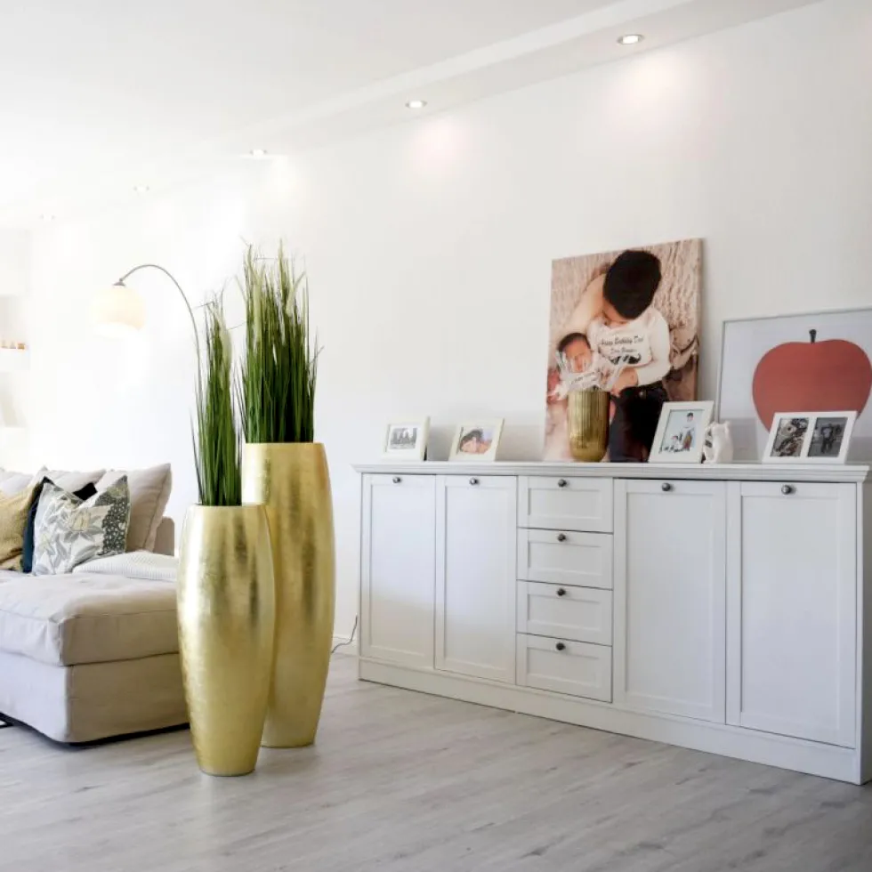 Bodenvase Cara Hochglanz gold