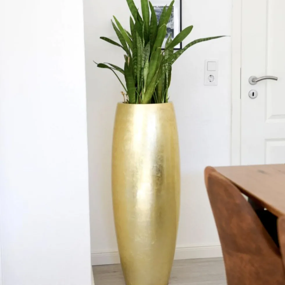 Bodenvase Cara Hochglanz gold
