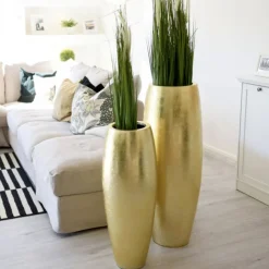 Bodenvase Cara Hochglanz gold