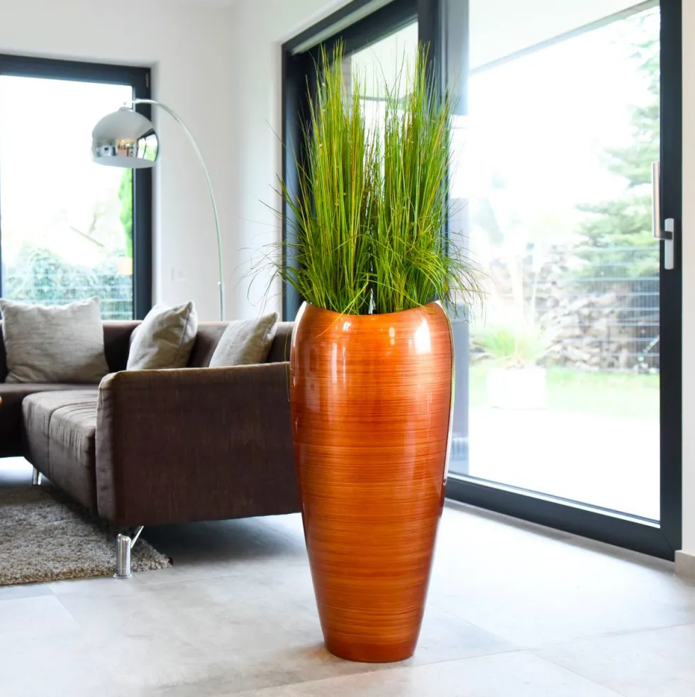 Bodenvase Caroline Hochglanz orange rot