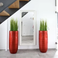 Bodenvase Cassandra Hochglanz rot Höhe 95 cm