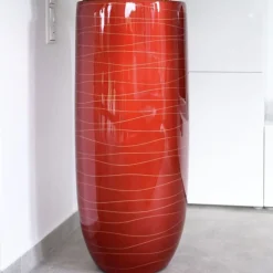 Bodenvase Cassandra Hochglanz rot Höhe 95 cm