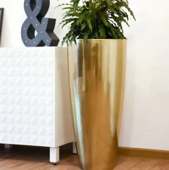Bodenvase Cecile Hochglanz gold metallic Höhe 80 cm