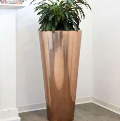 Bodenvase Ciara Hochglanz rosegold metallic