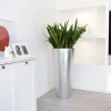 Bodenvase Ciara Hochglanz silber Höhe 100 cm