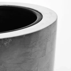 Bodenvase Ciara Hochglanz silber Höhe 100 cm