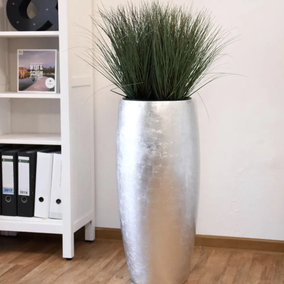 Bodenvase Clara silber Hochglanz Höhe 80 cm