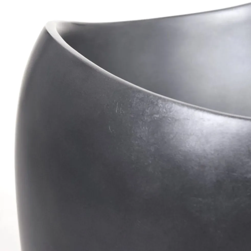 Bodenvase Clothilde silber anthrazit seidenmatt Höhe 81 cm
