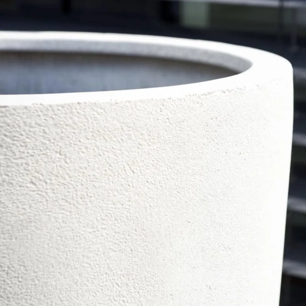 Bodenvase 100 cm Cecile creme Steinoptik