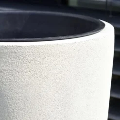 Bodenvase 100 cm Cecile creme Steinoptik