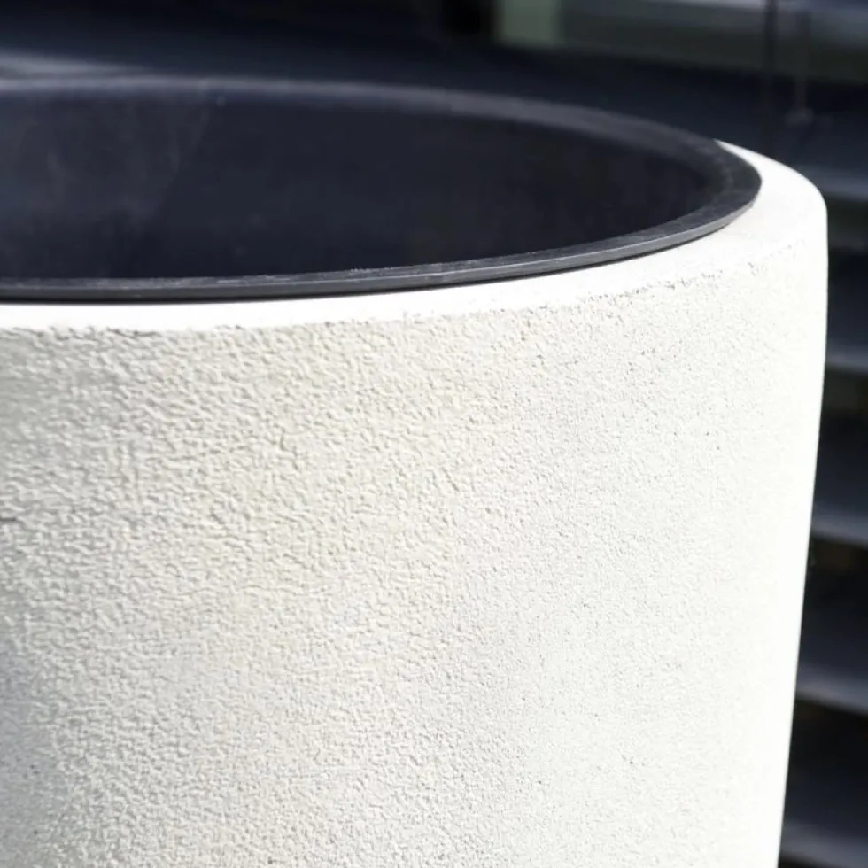 Bodenvase 100 cm Cecile creme Steinoptik