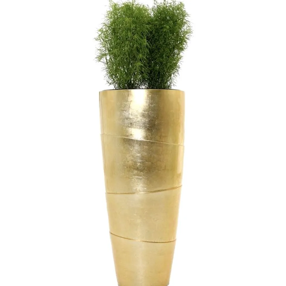 Bodenvase 80 cm hoch Camille Hochglanz gold