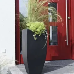Bodenvase Coleen anthrazit Höhe 90 cm