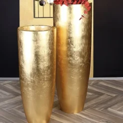 Bodenvase gold Konus
