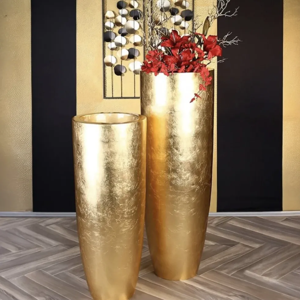 Bodenvase gold Konus