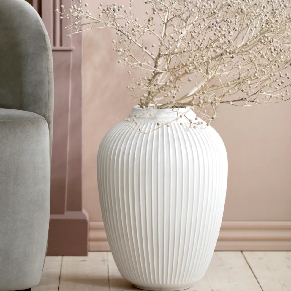 Bodenvase Hammershoi Kähler weiß Höhe 50 cm