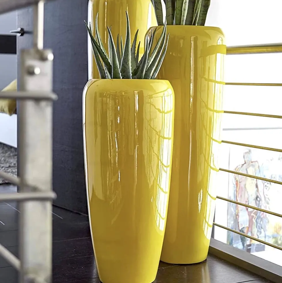Bodenvase Harmony gelb