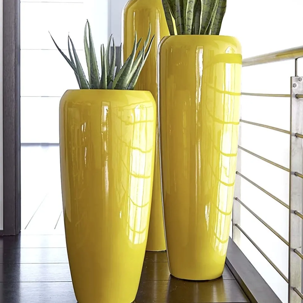 Bodenvase Harmony gelb