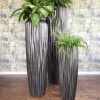 Bodenvase Harmony maxi graphit Wellenstruktur