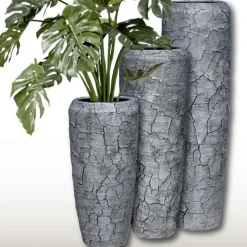 Bodenvase Harmony silbergrau broken