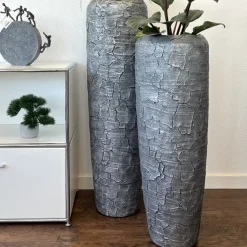 Bodenvase Harmony silbergrau broken