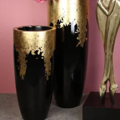 Bodenvase schwarz gold Konus Casablanca