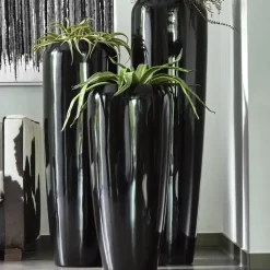 Bodenvase schwarz Hochglanz Harmony