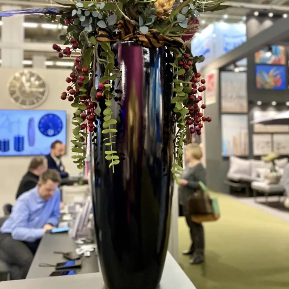 Bodenvase schwarz Konus Casablanca Höhe 92 cm