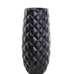 Bodenvase schwarz seidenmatt Romy
