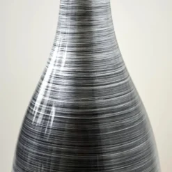 Bodenvase schwarz silber Hochglanz Anna