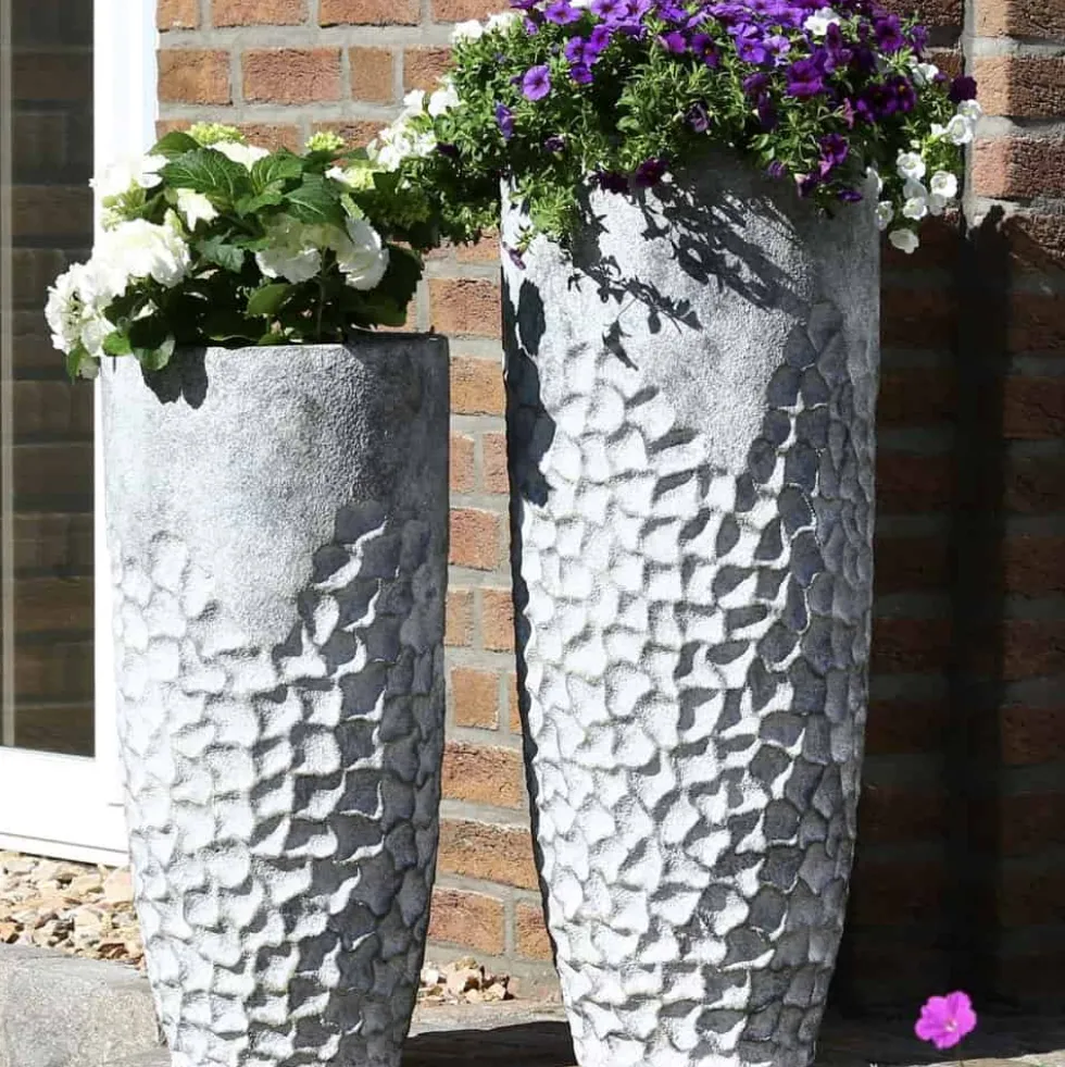Bodenvase Soma grau Betonoptik