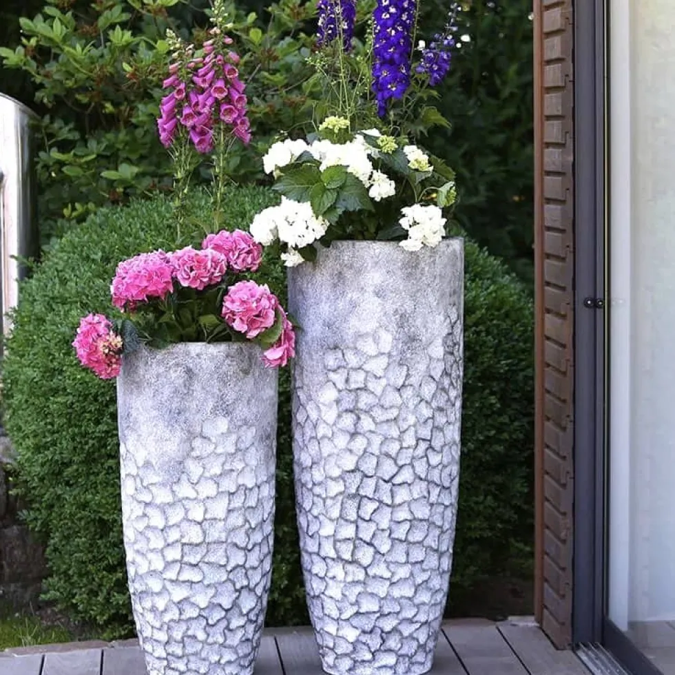Bodenvase Soma grau Betonoptik