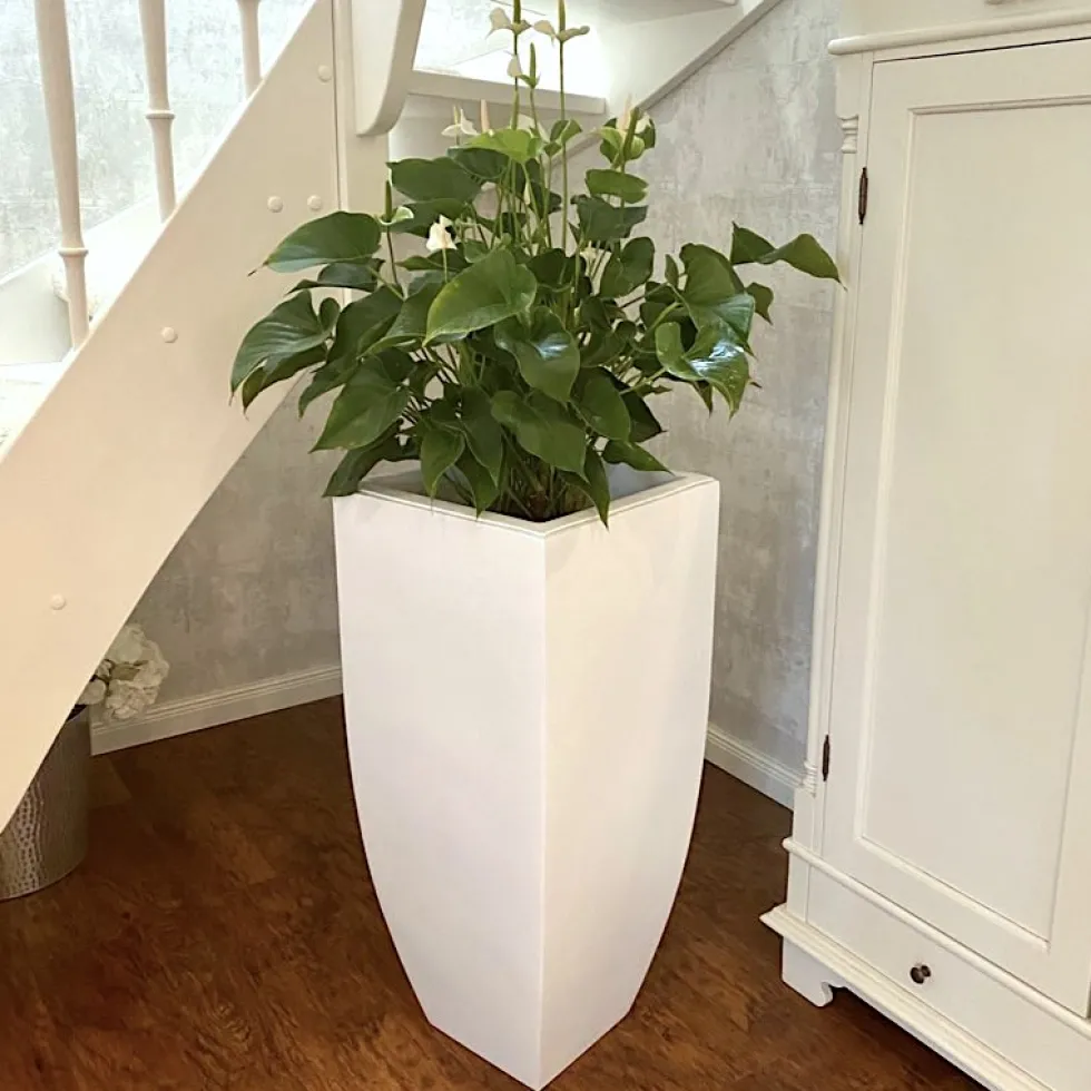 Bodenvase weiß Coleen Höhe 90 cm