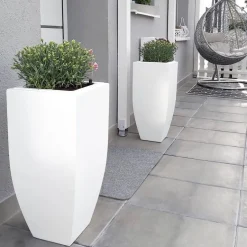 Bodenvase weiß Coleen Höhe 90 cm