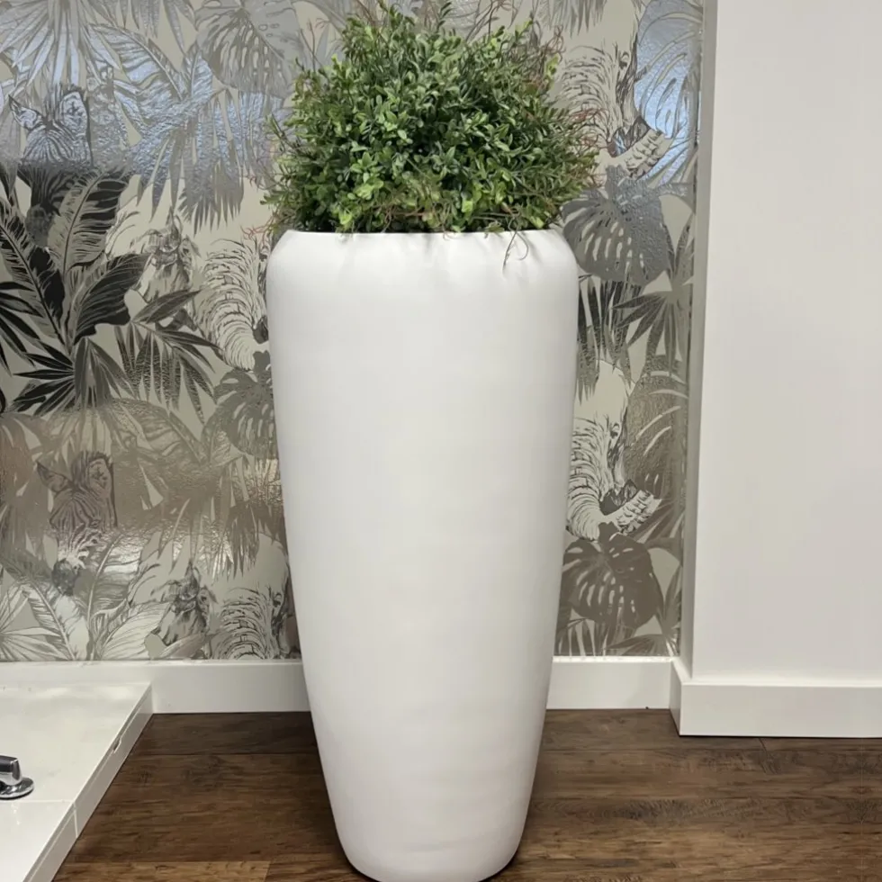 Bodenvase weiß matt Harmony Höhe 75 cm