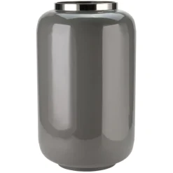 Bodenvase XXL dunkelgrau silber Saigon GiftCompany Höhe 65 cm