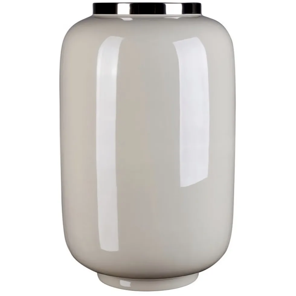 Bodenvase XXL sandstone silber Saigon GiftCompany Höhe 65 cm