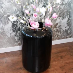 Bodenvase XXL schwarz silber Saigon GiftCompany Höhe 65 cm