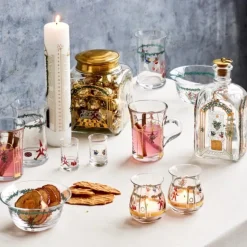 Bonbonglas mit Deckel Motiv Weihnachtsbaum HOLMEGAARD Gebäckglas Höhe 16,5 cm
