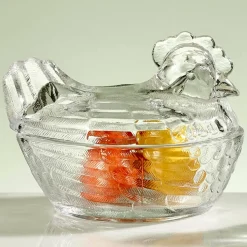 Bonboniere Glas Huhn Felizia Kaheku Höhe 13 cm