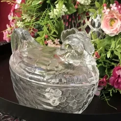 Bonboniere Glas Huhn Felizia Kaheku Höhe 13 cm