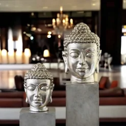 Buddha Kopf silber