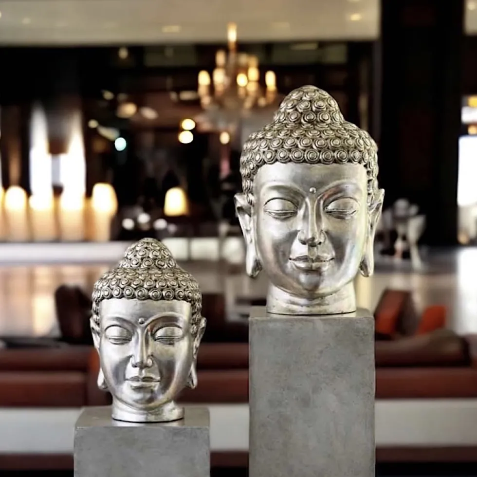Buddha Kopf silber