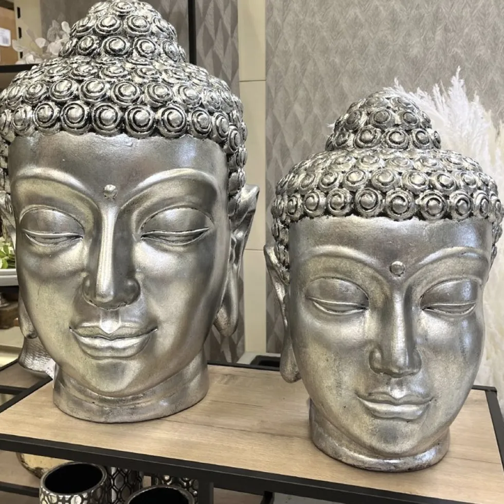 Buddha Kopf silber