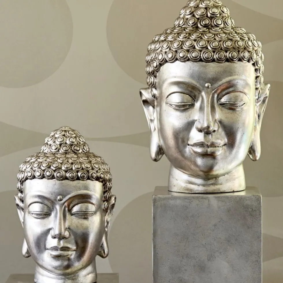 Buddha Kopf silber