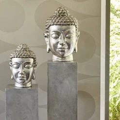 Buddha Kopf silber