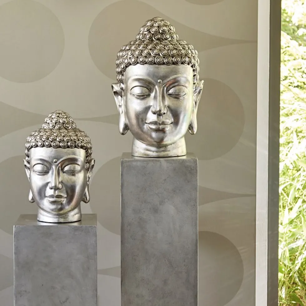 Buddha Kopf silber