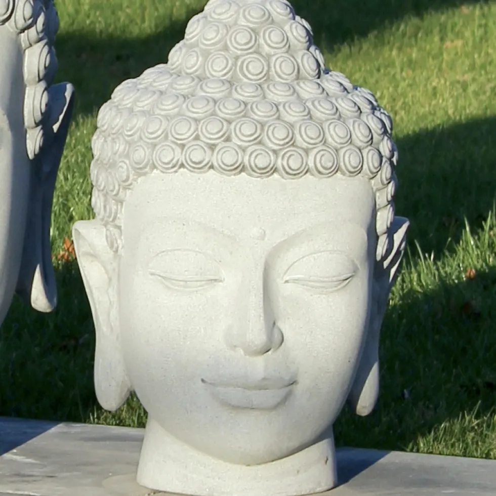 Buddha Kopf Zementoptik matt