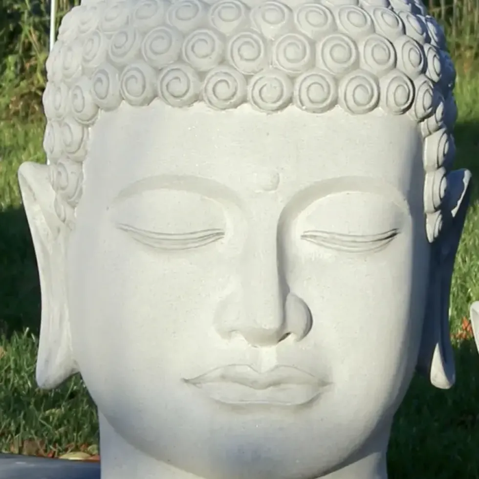 Buddha Kopf Zementoptik matt
